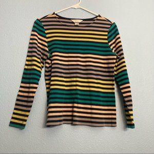 Christopher & Banks Striped Multicolor LongSleeve - Petite Sm